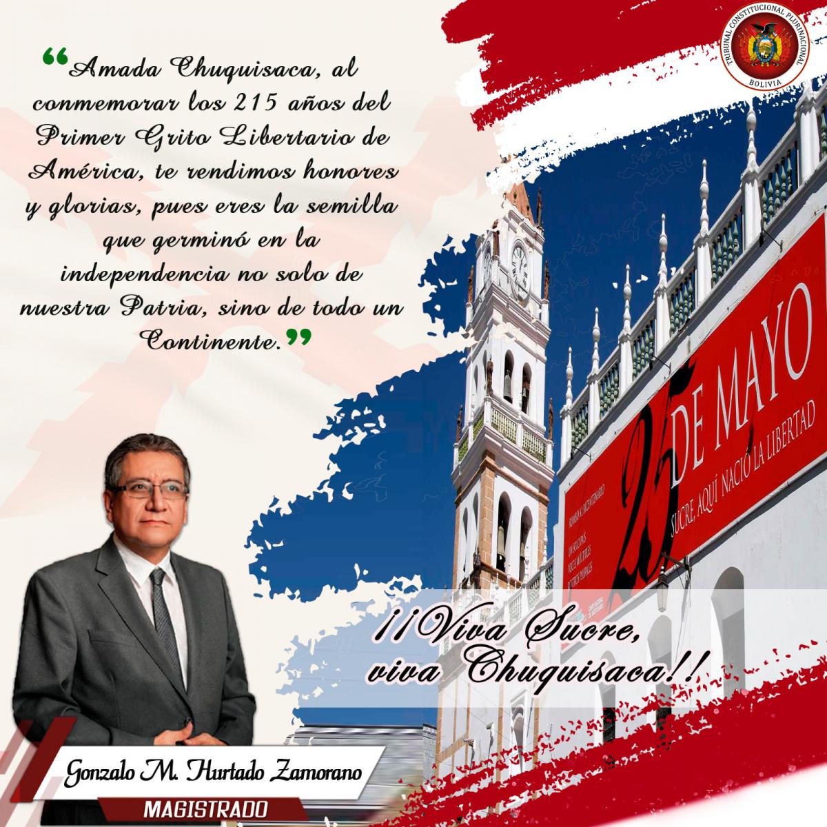 Lee más sobre el artículo SALUTACIÓN DEL MAGISTRADO GONZALO MIGUEL HURTADO ZAMORANO