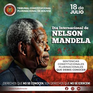 Lee más sobre el artículo DÍA INTERNACIONAL DE NELSON MANDELA, SENTENCIAS CONSTITUCIONALES PLURINACIONALES