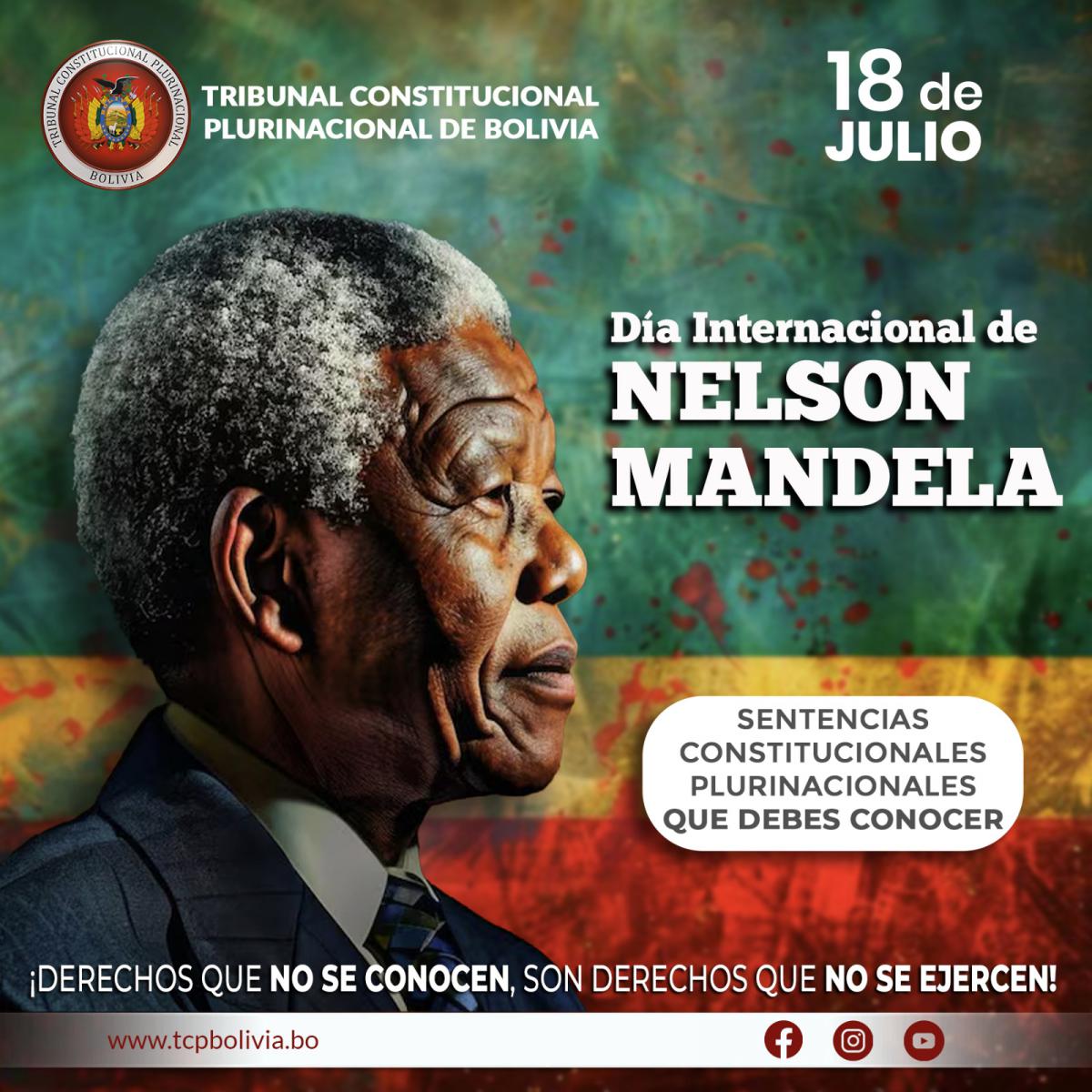 En este momento estás viendo DÍA INTERNACIONAL DE NELSON MANDELA, SENTENCIAS CONSTITUCIONALES PLURINACIONALES