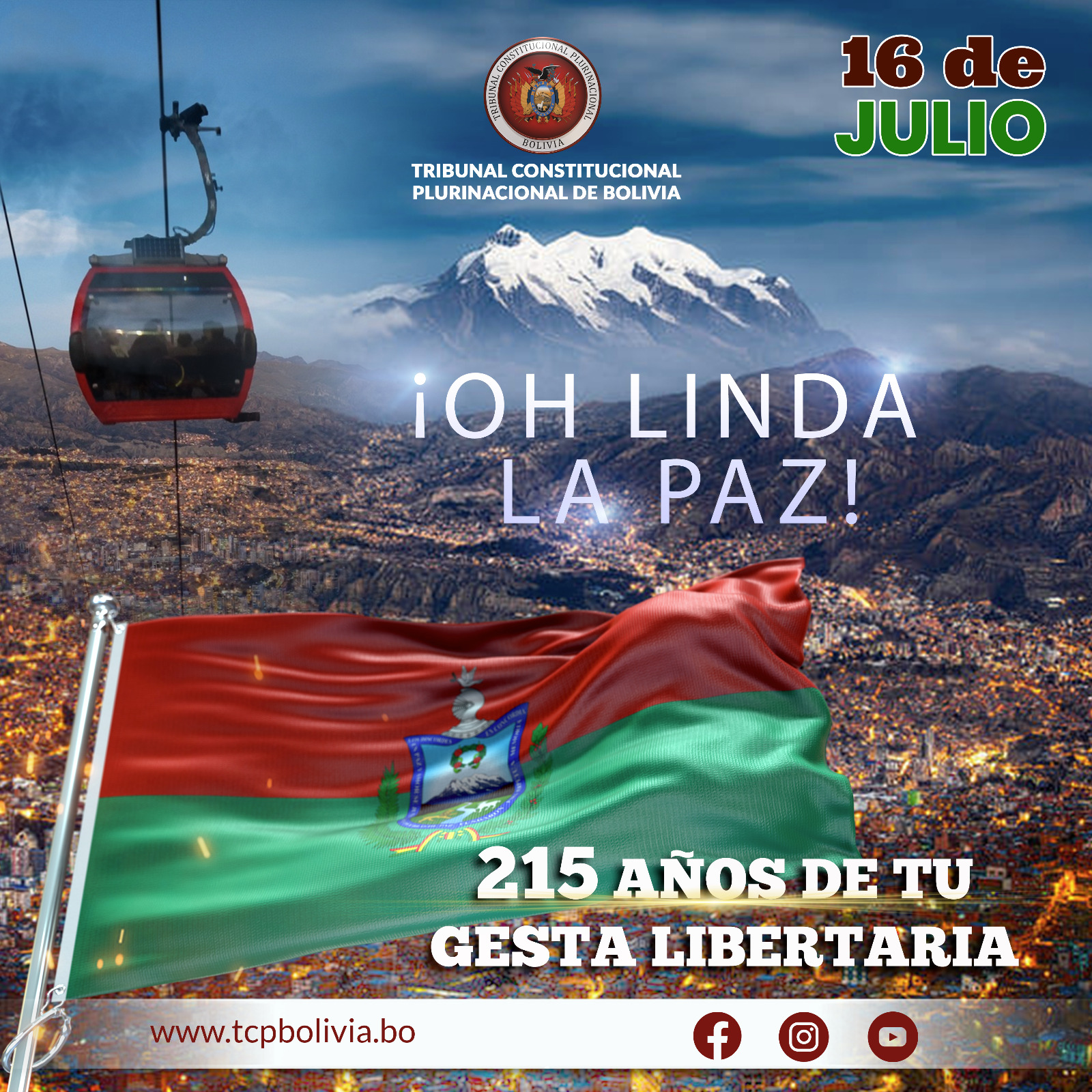 En este momento estás viendo CONMEMORAMOS LOS 215 AÑOS DE GESTA LIBERTARIA DEL DEPARTAMENTO DE LA PAZ