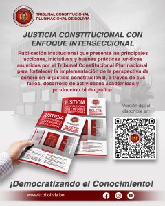 Lee más sobre el artículo BOLETÍN INFORMATIVO JUSTICIA CONSTITUCIONAL CON ENFOQUE INTERSECCIONAL