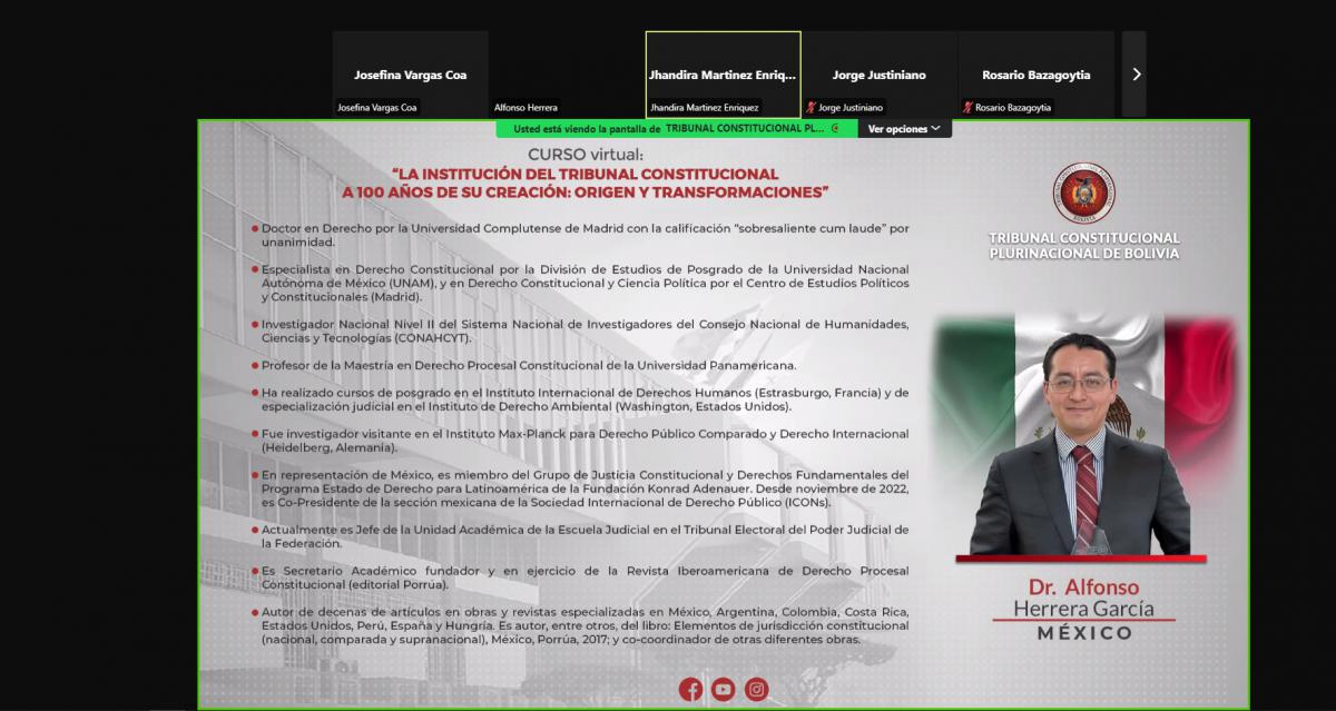 Lee más sobre el artículo TCP REALIZÓ CURSO INTERNO DE CAPACITACIÓN SOBRE “LA INSTITUCIÓN DEL TRIBUNAL CONSTITUCIONAL A 100 AÑOS DE SU CREACIÓN: ORIGEN Y TRASFORMACIONES”