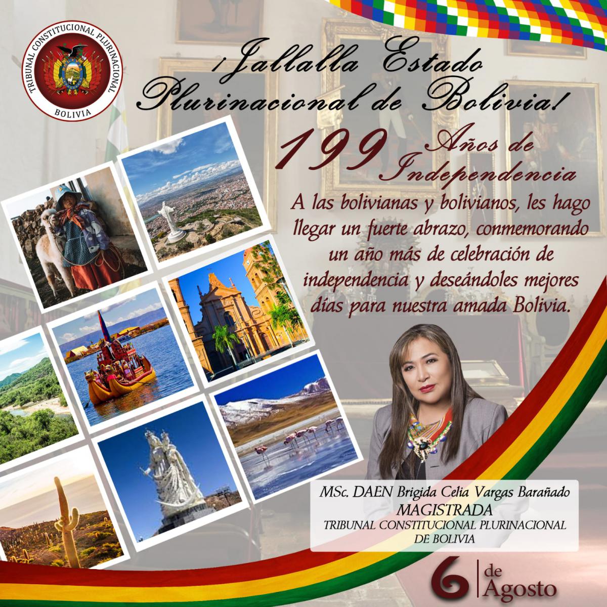 Lee más sobre el artículo SALUTACIÓN DE LA MAGISTRADA MSc. DAEN BRIGIDA CELIA VARGAS BARAÑADO