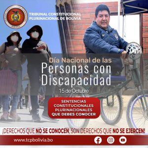 Lee más sobre el artículo DÍA NACIONAL DE LAS PERSONAS CON DISCAPACIDAD, SENTENCIAS CONSTITUCIONALES PLURINACIONALES QUE DEBES CONOCER