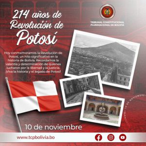 Lee más sobre el artículo HOMENAJE A LOS 214 AÑOS DE LA GESTA LIBERTARIA DEL DEPARTAMENTO DE POTOSÍ