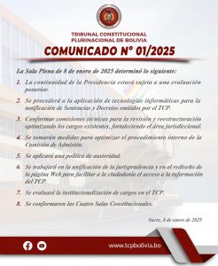 Lee más sobre el artículo COMUNICADO N° 01/2025