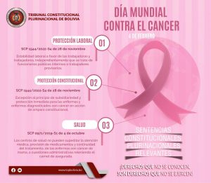 Lee más sobre el artículo DÍA MUNDIAL CONTRA EL CÁNCER SENTENCIAS CONSTITUCIONALES PLURINACIONALES