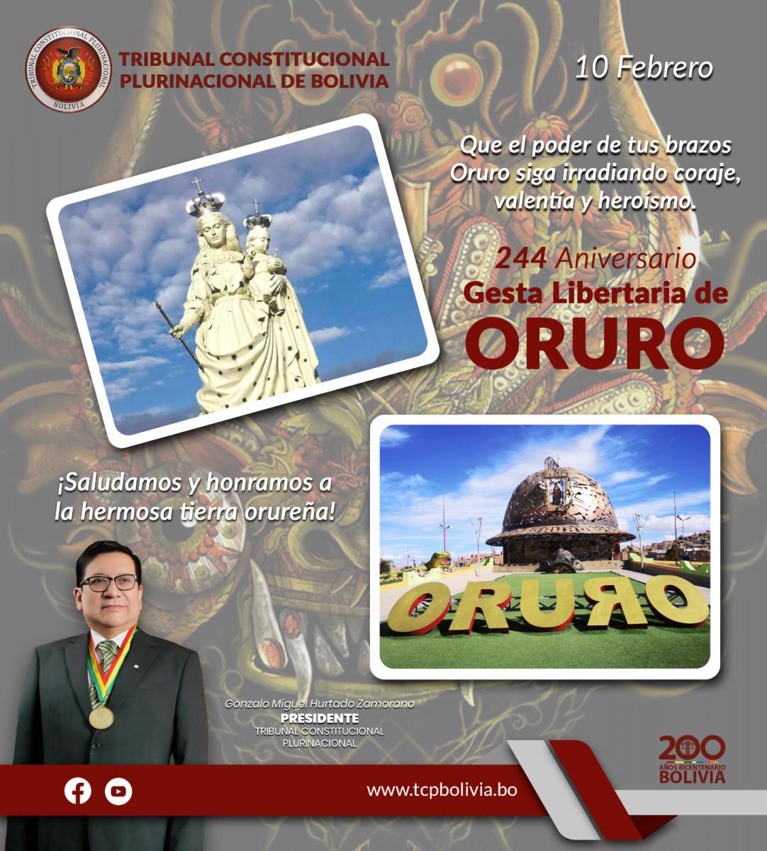 En este momento estás viendo SALUTACIÓN A ORURO