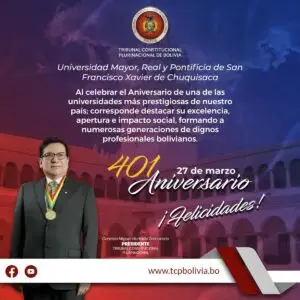 Lee más sobre el artículo ANIVERSARIO DE LA U.M.R.P.S.F.X.CH.