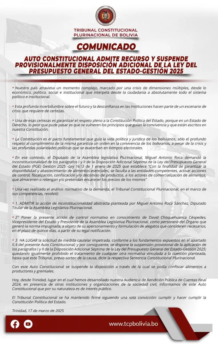 En este momento estás viendo COMUNICADO