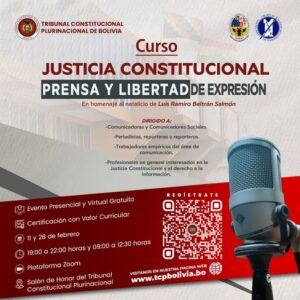 Lee más sobre el artículo Curso: Justicia Constitucional, Prensa y Libertad de Expresión