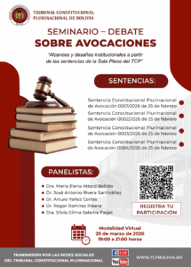 Lee más sobre el artículo SEMINARIO – DEBATE SOBRE AVOCACIONES