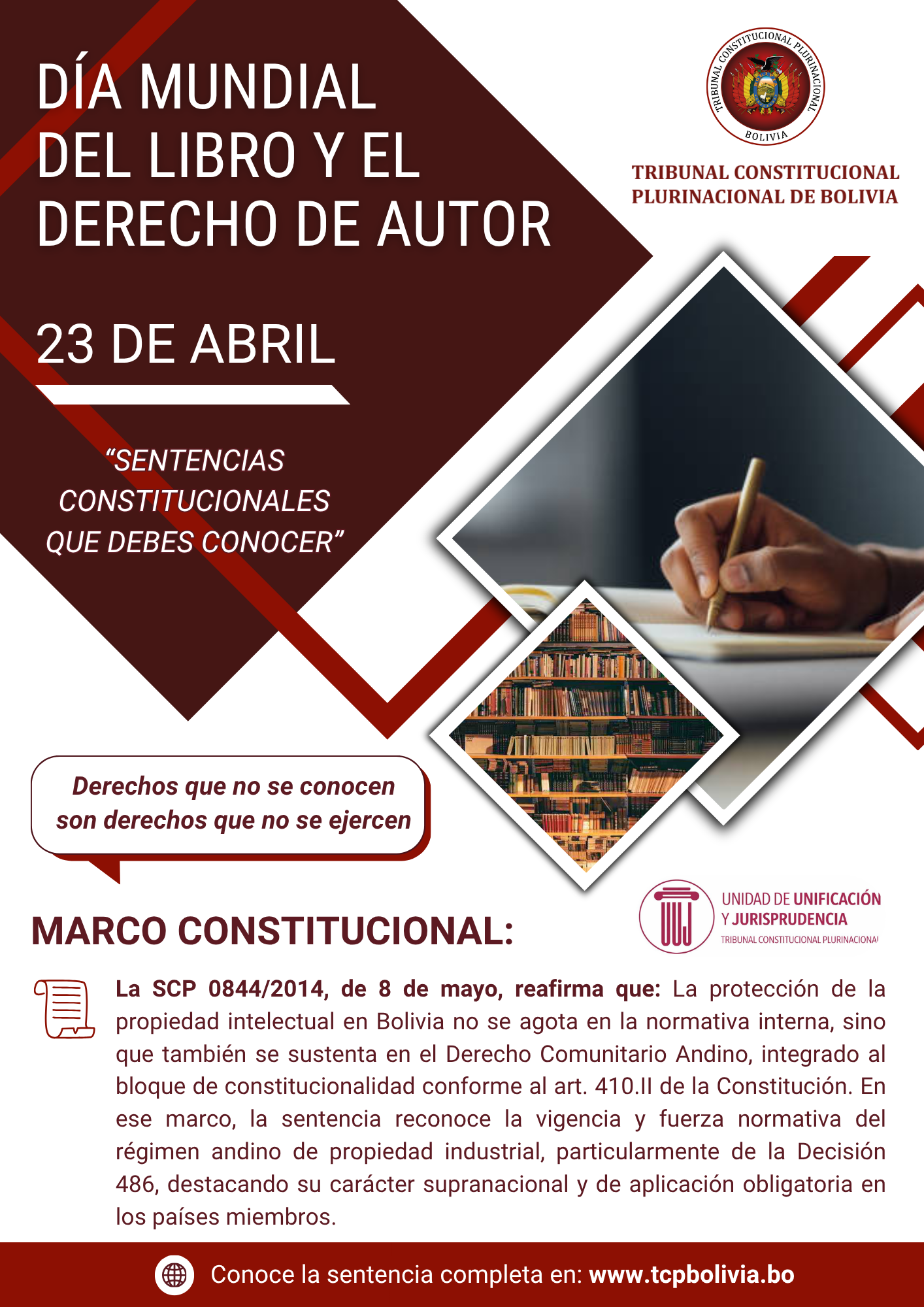 En este momento estás viendo DÍA MUNDIAL DEL LIBRO Y EL DERECHO DE AUTOR