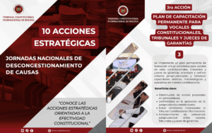 Lee más sobre el artículo 📌 3ra Acción Estratégica | Plan de Capacitación Permanente para Vocales Constitucionales, Tribunales y Jueces de Garantías