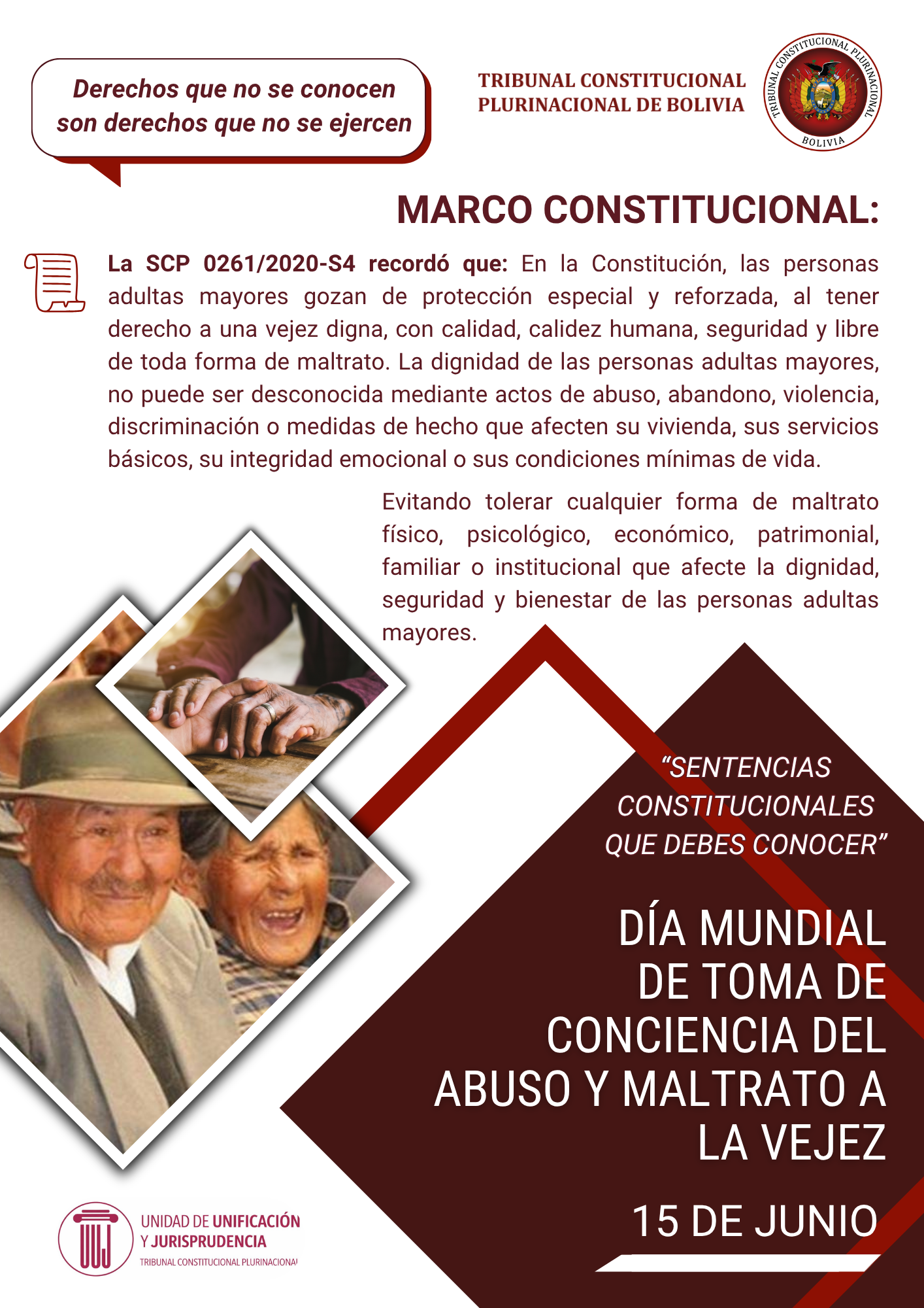 En este momento estás viendo DÍA MUNDIAL DE TOMA DE CONCIENCIA DEL ABUSO Y MALTRATO EN LA VEJEZ
