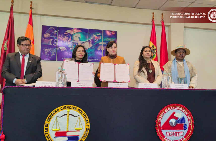 Convenios entre el TCP, AMDEOR y AMCOR impulsan el fortalecimiento de las autonomías y la justicia constitucional