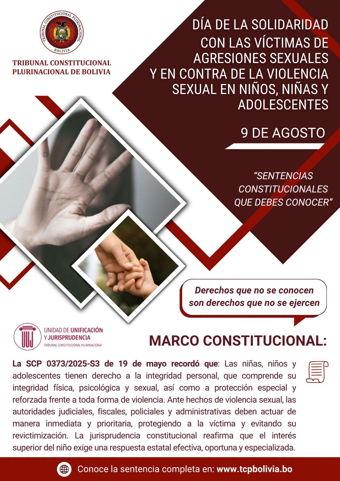 En este momento estás viendo Día de la Solidaridad con las Víctimas de Agresiones Sexuales y en Contra de la Violencia Sexual en Niñas, Niños y Adolescentes