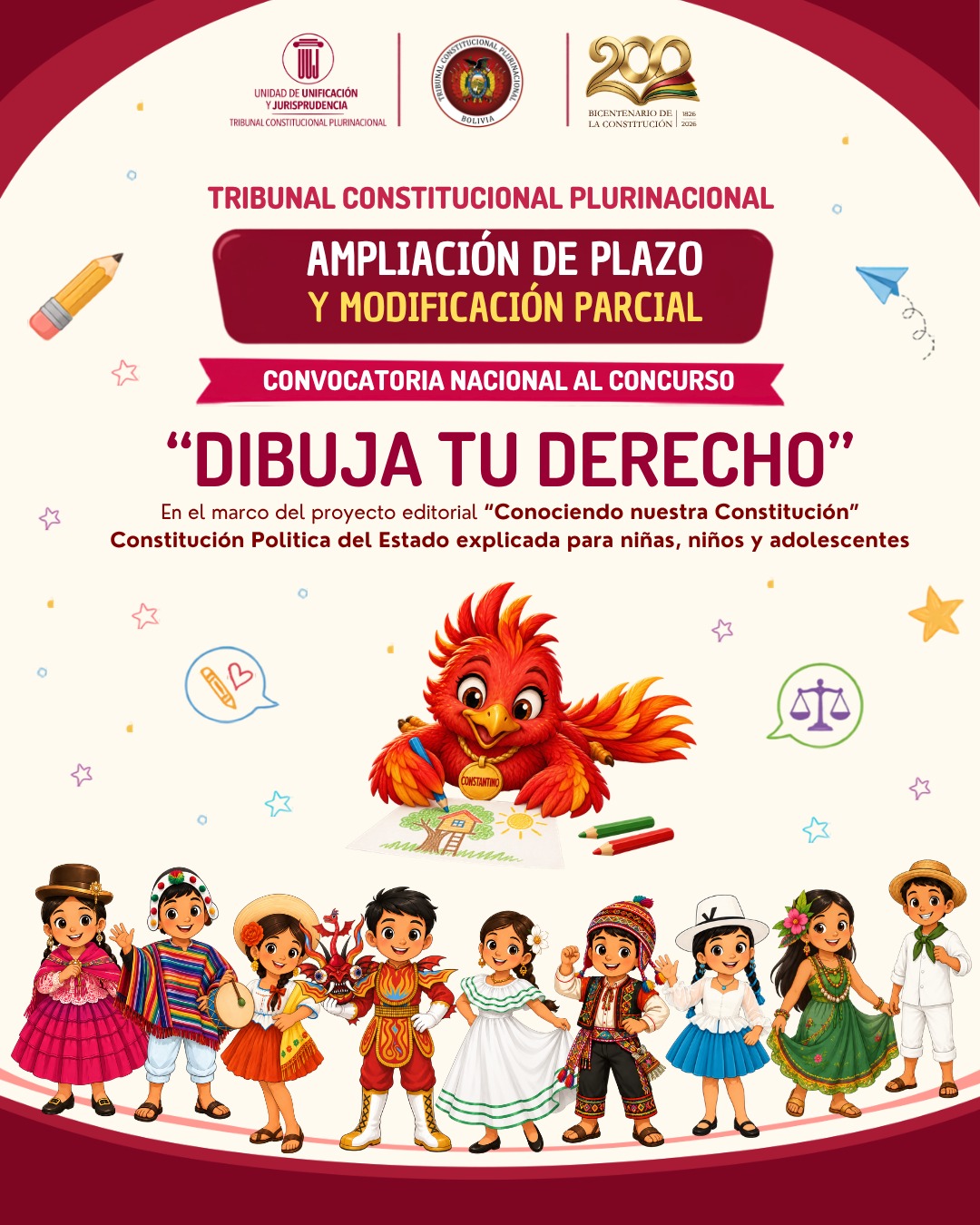 En este momento estás viendo ¡El arte, la niñez y la adolescencia le dan vida a la Constitución!                                                                                                                                                          EL TCP AMPLÍA LA CONVOCATORIA “DIBUJA TU DERECHO” E INCLUYE A NIÑAS Y NIÑOS DESDE LOS 5 AÑOS